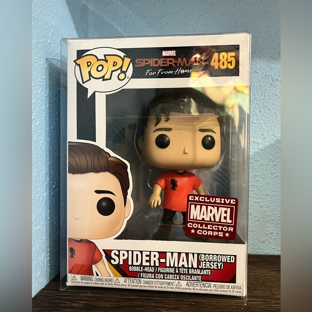 Funko Pop! Spider-Man #485 Borrowed Jersey - MCC Collector Corps EXCLUSIVE